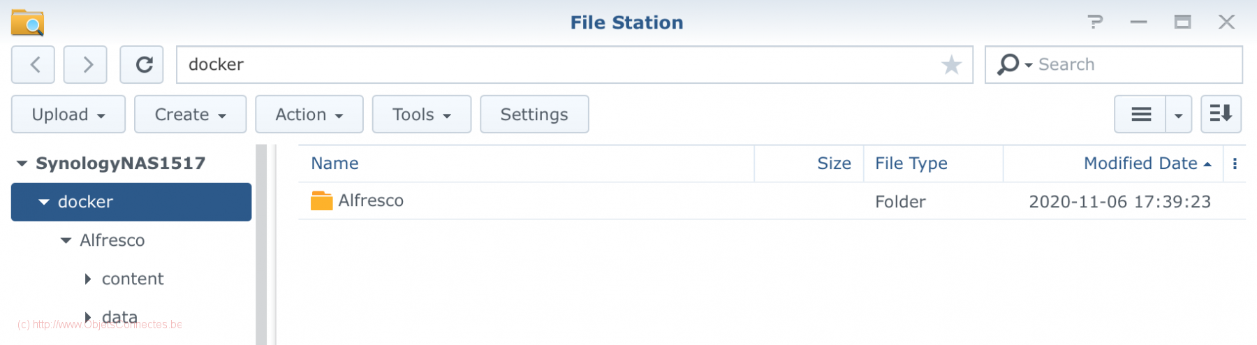 Synology DiskStation File Station Repertoires