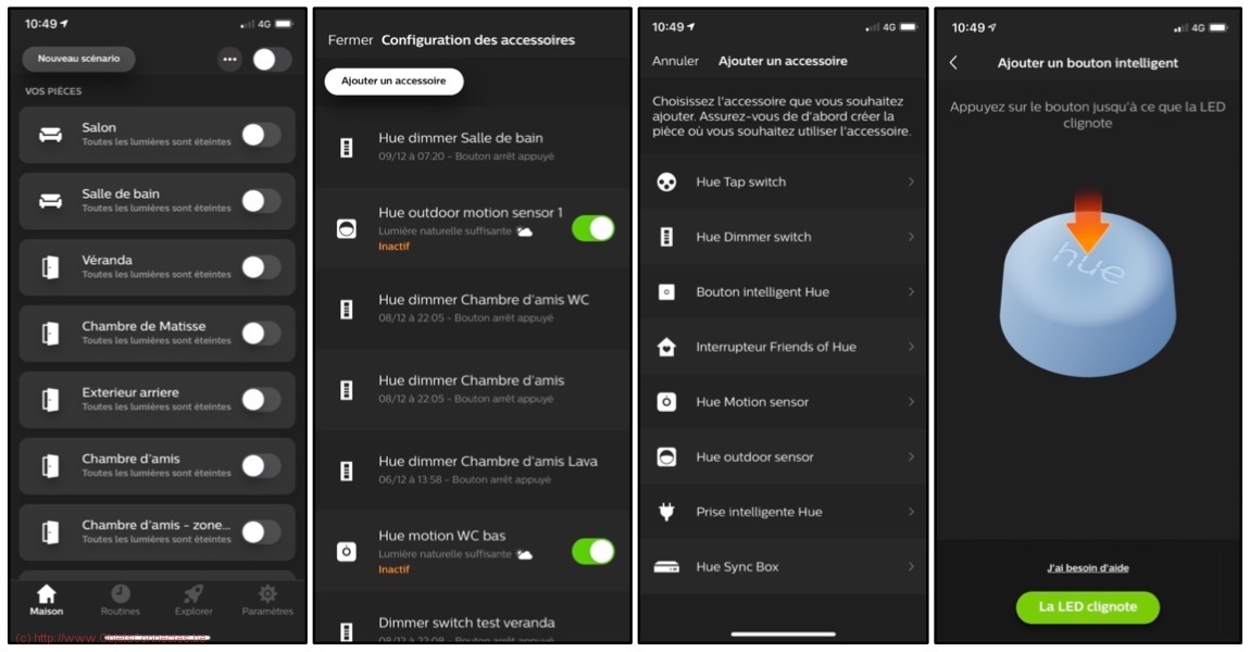 Bouton intelligent Philips Hue - Installation