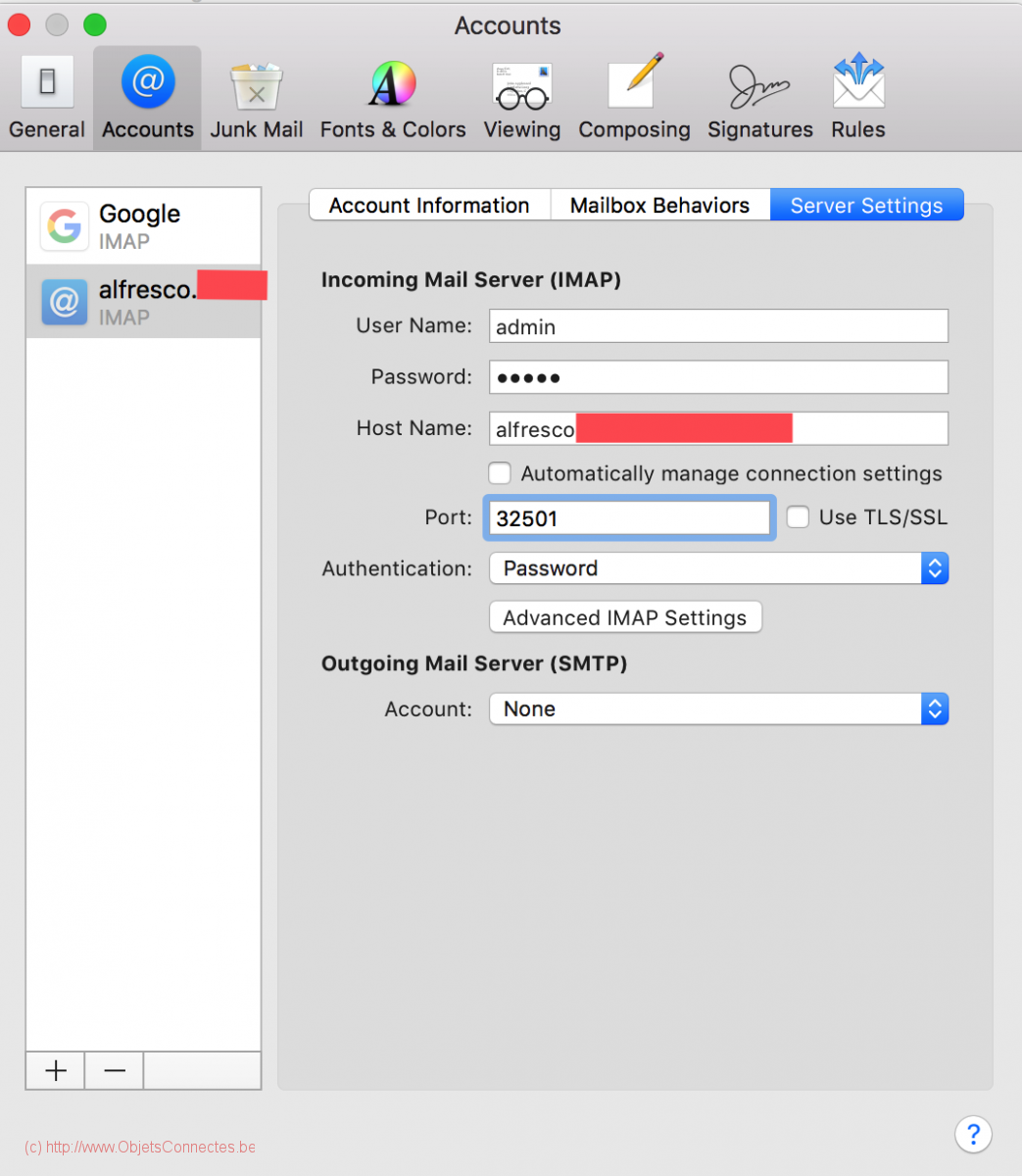 Apple Mail Alfresco Configuration 1