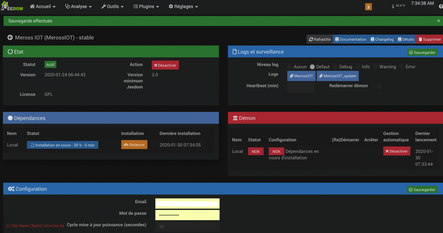 Configuration Meross IOT