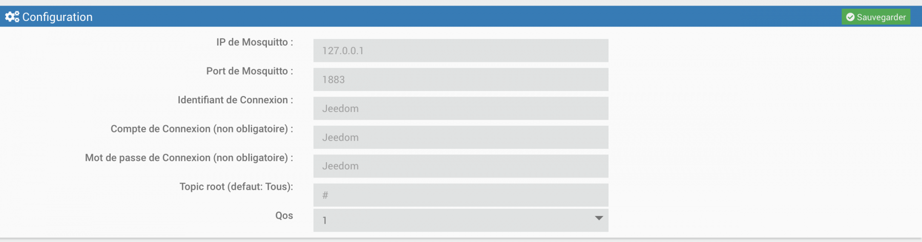 Jeedom-MQTT-Parametres-Defaut