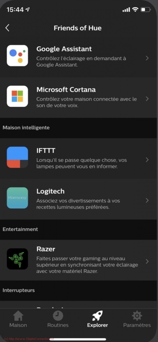 Philips Hue n'est pas IFTTT -