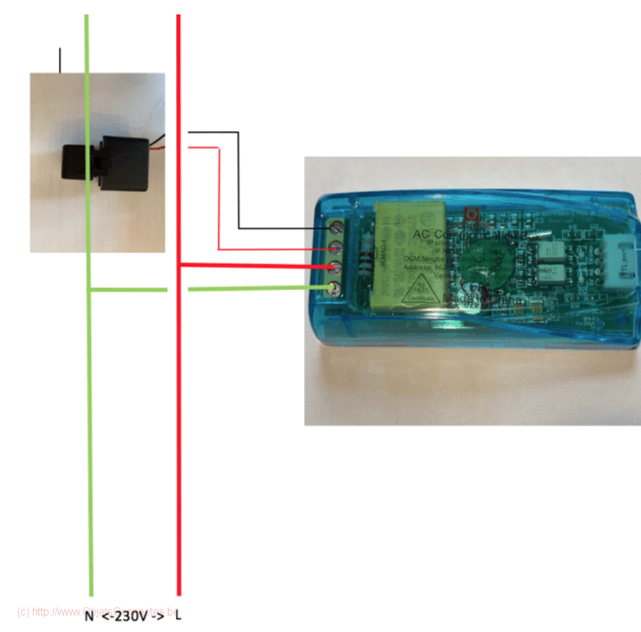 PZEM-004T-Branchement Coté 230V