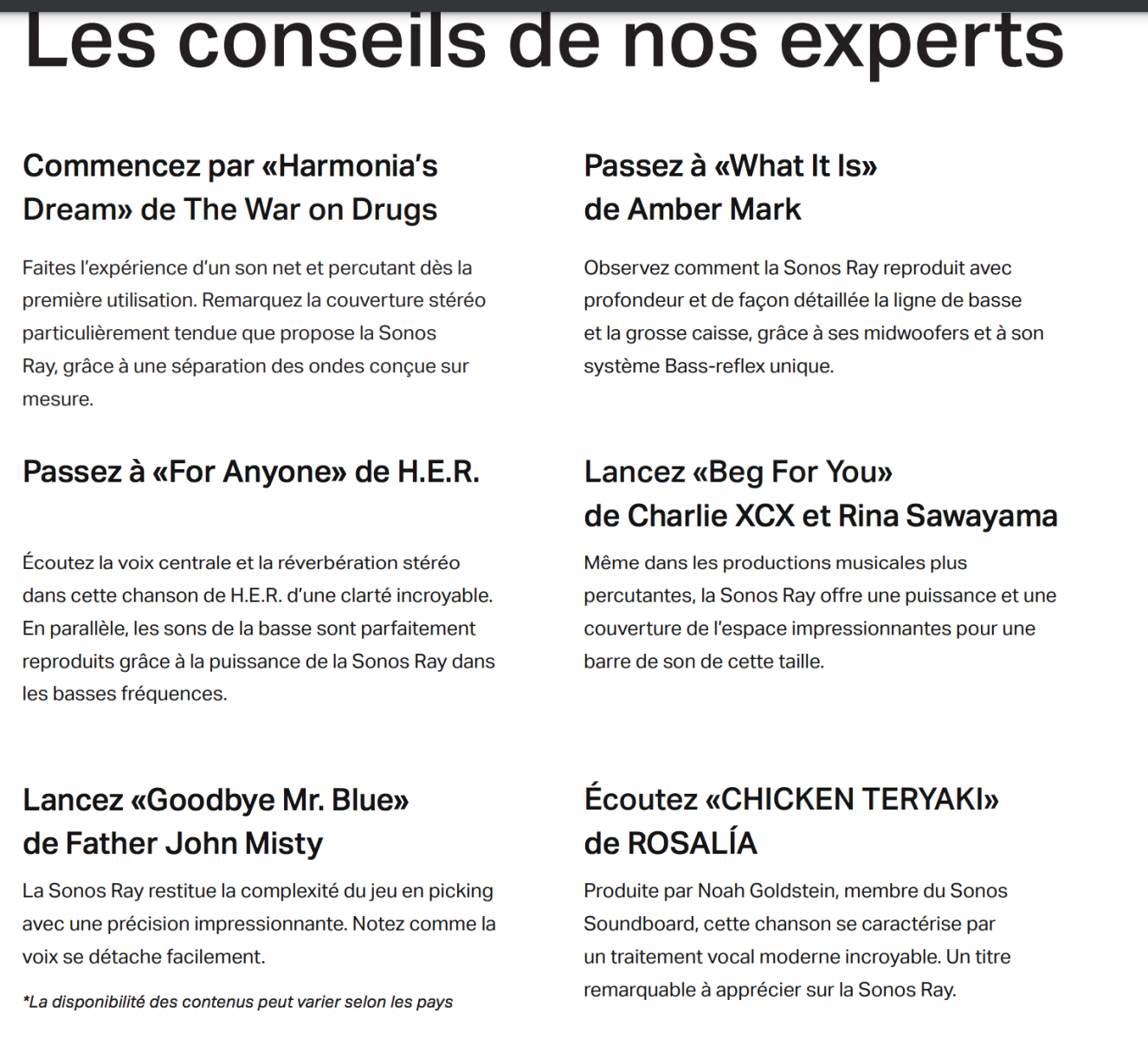 Sonos Ray - Conseils des experts