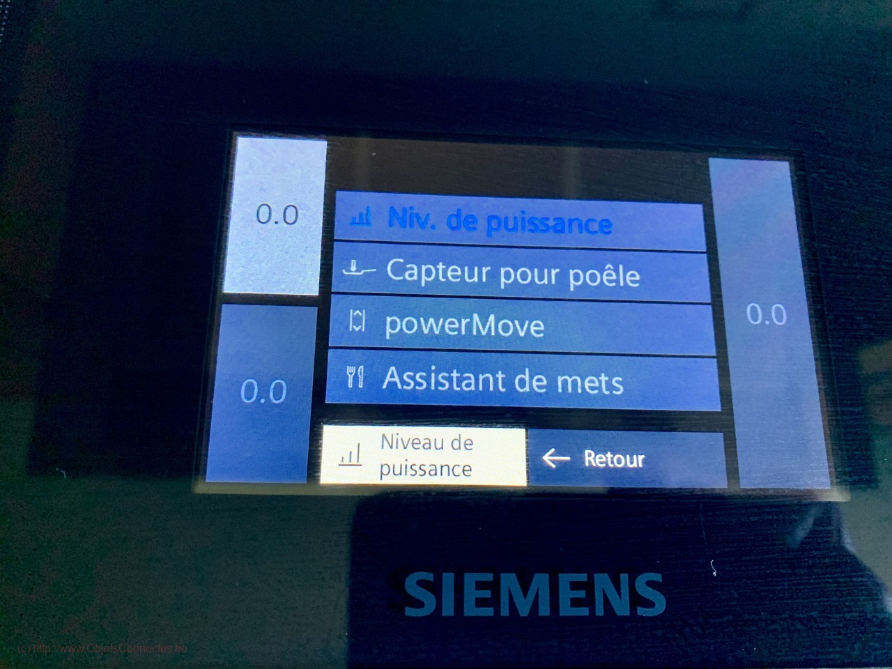 Taque-induction-Siemens-Ex875kyw1e-Niveaux de puissance